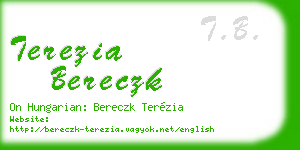 terezia bereczk business card